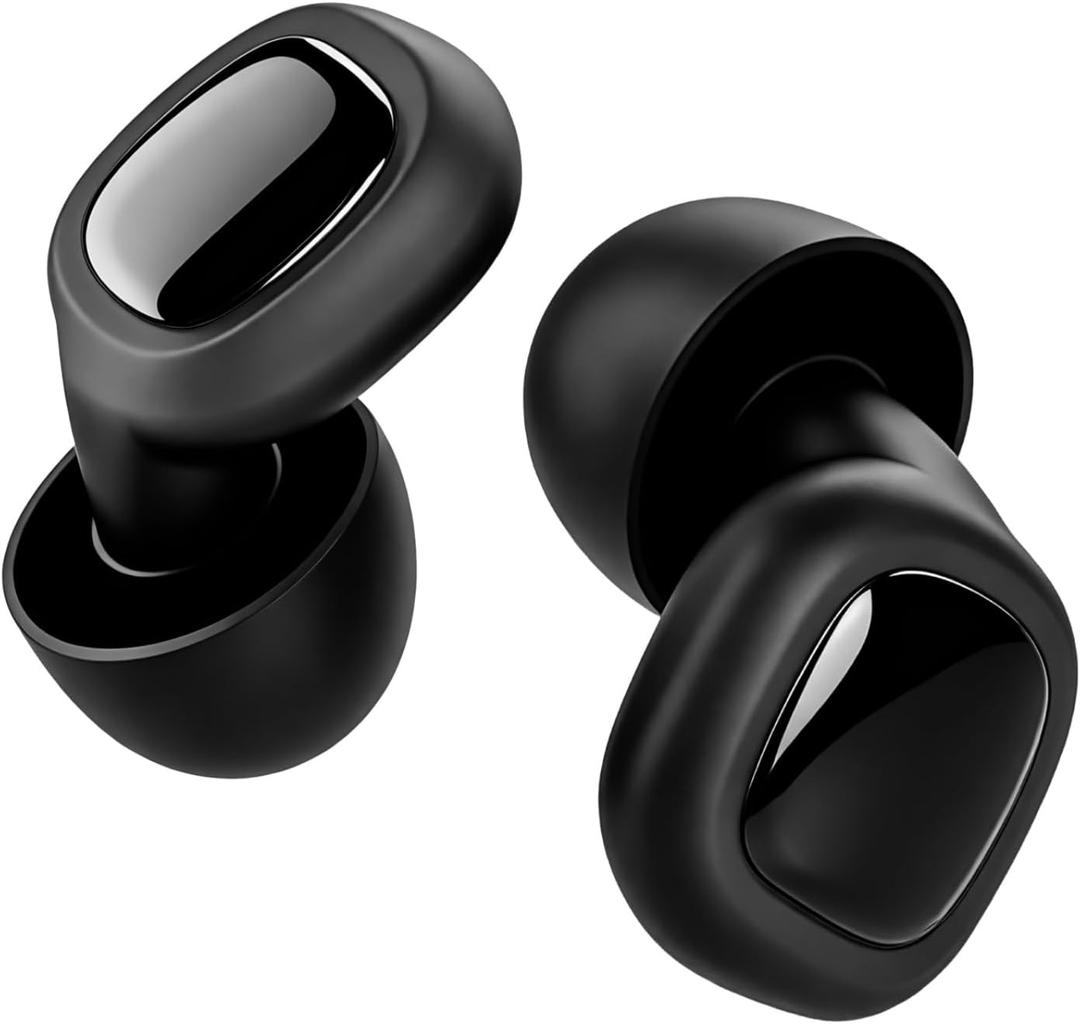 Ultra Soft Ear Plugs - 55dB (SNR) Noise Reduction Hearing Protection - Reusable Earplugs Flexible Comfortable Fit for Noise Sensitivity, Sleep, Work, Study, Airplane, Concerts & Festivals (Black)