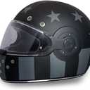 DOT Daytona Retro Full Face Motorcycle Helmet: Vintage Style for Men, Women, & Youth L