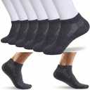6 Pairs Thin Ankle Socks for Men Women Cotton Low Cut Short Athletic Running Socks (Black)