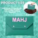 Leather Mahjong Card Clutch Holder Pouch for Cards Mahjong Accessories Protective Cover Case with Secure Closure Gift for Lover Playing Game Night(8x6 Inch,Green)