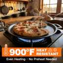 Nonstick Pizza Steel Pan for Pizzas & Flatbreads up to 14", Tri-Ply Stainless Steel with Aluminum Core, Lightweight 4.6 lbs Design, Oven & BBQ Grill Safe up to 900F, Easy Clean Cooking Surface