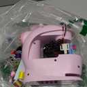 CraftBud Mini Sewing Machine for Beginners, Dual Speed Small Portable Sewing Machine for Kids and Adults with Extension Table, 48 Piece Gift Set Includes, Pedal, Projects Book, Light and More, Pink