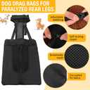4 Pcs Dog Drag Bags for Paralyzed Rear Legs Adjustable Disabled Pets Drag Bag Breathable Pet Injuries Protection Bag Outdoor Indoor Dog Wheelchair Alternative Protects Chest Limb (Small)