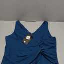 FQA Formal Evening Dresses for Women Elegant Evening Party Prom Dress Long Sexy V Neck Sleeveless Split Wrap (Large, Peacock Blue)