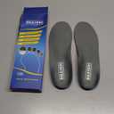 Plantar Fasciitis Feet Insoles Arch Supports Orthotics Inserts Relieve Flat Feet, High Arch (Mens 10-10 1/2 | Womens 12-12 1/2) (Gray)