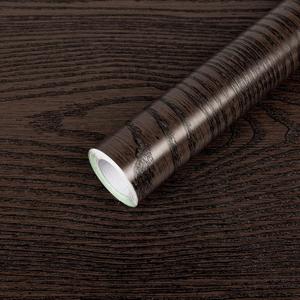 Decoroom Black and Brown Wood Wallpaper Peel and Stick, Thicken Waterproof Wood Grain Contact Paper for Cabinets Drawer, Self-Adhesive Textured Wood Vinyl Wrap for Furniture Shelves 15.7 in X 236.2 in