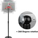 DISPLAYSWORKER Sign Stand, Sign Holder Floor Stand with Heavy Duty Pedestal ,Adjustable Pedestal Poster Stand Aluminum Snap Frame for 8.5 x 11 Inch, Black