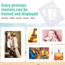Acid Free 25 Pack 11x14 Pre-Cut Mat Board Show Kit for 8x10 Photos, Prints or Artworks, 25 Core Bevel Cut Matts and 25 Backing Boards and 25 Crystal Plastic Bags, White