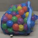 Sunny Days Entertainment 100 Count Multi Colored Play Balls  Phthalate and BPA Free Non-Toxic Crush Proof Plastic Ball Pack - Balls for Toddler Ball Pit in Reusable Storage Bag with Zipper