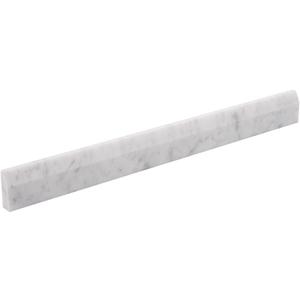 Carrara White Marble Pencil Liner, Marble Pencil Trim Molding 3/8x12 Inch Polished for Bathroom Shower Kitchen Backsplash Wall  Pcs/Box