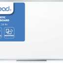 Mead Dry Erase White Board, 36" x 24" Magnetic Whiteboard for Office School or Home, Horizontal/Vertical Mount, White/Silver (SM85356)