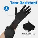 5 Mil 1000Pcs Food Grade Disposable Nitrile Gloves Medium | Latex Free, Powder Free, Textured, Touchscreen, for Restaurant, Massage, Hair Dye, Janitorial, Cooking, Cleannig