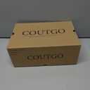 Coutgo Womens Platform Sandals Comfortable Arch Support Footbed Adjustable Ankle Strap Summer Beach Flat Sandals (8, Beige/Pu)