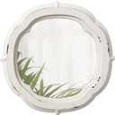 Rustic Wooden Round Bathroom Mirror 9.1 inch, Hanging Distressed White Vintage Small Wall Mirror Decor, Farmhouse Decorative Porthole Mirrors for Hallway Bedroom Entryway Vanity