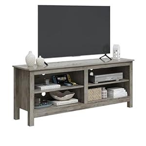 TV Stand for 65-inch TV with Storage, Modern TV Entertainment Center for Bedroom, TV Media Console Table with 4 Open Storage Shelve, 55 inch Wood TV Cabinet