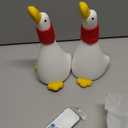 Duck Night Light Silicone Cute Dorm Bedroom Home Decor Night Light for Breastfeeding Squishy Duck Nightlight Cordless Rechargeable Dimmable Touch Fun Bedside Desk Lamp for Christmas Gifts (Twin Ducks)