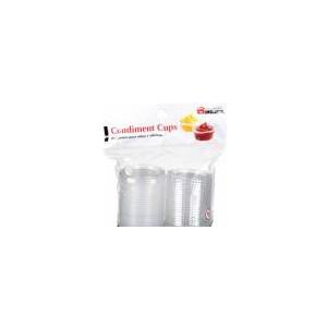 Culinary Elements® Clear Plastic Condiment Cups with Lids