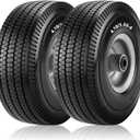 Cenipar 4.10/3.50-4" Flat Free Tire and Wheel 10" Polyurethane Solid Tire with 5/8" Bearings 2.2" Offset Hub -10 Solid Tires for Wagon Wheelbarrow Garden Cart Hand Truck Generator