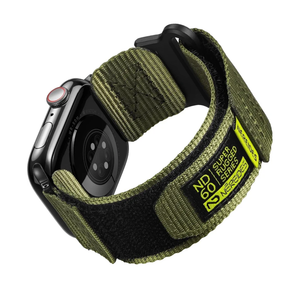 Nereides Compatible with Apple Watch Series 11 Band Series 10/9/8/7/6/5/4/SE/SE2/SE3/Ultra 3/2/1, Nylon Sports Strap with Woven Design for 49mm/46mm/45mm/44mm (L, Army Green)