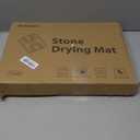 2 PCS Stone Dish Drying Mat  Silicone Mat for Kitchen Counter  Diatomaceous Earth Bath Mat for Bathroom, 16.14"L12.4"W2 Quick Dry Mats for Dishes ,Bottles, Cups, Match Any Countertop(White)