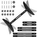 Stair Treads Gauge Template Tool - Stair Jig, Measuring Stair Tool, Shelf Scribe Tool for Stairs, Risers, Shelf and Cutting Drywall, 12In to 60In, Black