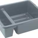 Winco Divided Bus Box/Dish Tub, Gray, 
Measures 21″ x 16-3/4″ x 6-1/2″