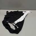 RXRXCOCO Women Slimming Tummy Control One Piece Swimsuits V Neck Crisscross Back Bathing Suit (Large, Black and White)