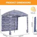 NEWBULIG Beach Cabana Shelter, Beach Tent Canopy, Cool Cabana 6FTx6FT, 6x6 ft