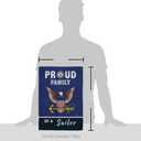 Proud Family Sailor Garden Flag - Set with Stand Armed Forces Navy USN Seabee United State American Military Veteran Retire Official - House Banner Small Yard Gift Double-Sided 13 X 18.5
