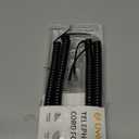 Uvital 2 Pack Phone Cord for Landline, 1.4 FT Coiled Black Telephone Handset Cord - Usually Stretched to 2-4.5 FT, Max Stretched Length: 8FT, Phone Chord Compatible with Most RJ9 4P4C Landline Phones
