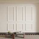 SmartStandard Pre-Cut Wall Molding Kit, 6-Frame Wainscoting Panels for Interior Wall Moulding Decor, Ready to Assemble Accent Panel (White: Style 3)