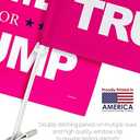 Women for Trump Car Flag Vehicle Auto Decorations for Window Decor Mount Bracket Clip on Small Tapestry Pro-Trump 2024 MAGA Bandera para Carros Outdoor Pole Accessories Made in USA