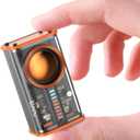 BSZHI Transparent Wireless Bluetooth Speaker Portable Mini Speaker with LED Colorful Lights Stereo Sound TWS Small Speakers for Office, Party Camping, Shower, Home, Travel (Orange)