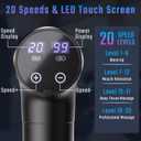 Cotsoco Massage Gun Deep Tissue, Muscle Massage Gun with 9 Attachment Heads 20 Speeds & Silent Brushless Motor for Pain Relief, Handheld Percussion Back Massager Gun, Mothers Day Gifts for Mom(Black)