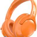 MIDOLA Bluetooth Headphones Over Ear 68H Playtime 6 EQ Wireless Headset with Microphone HiFi Stereo Foldable Lightweight Deep Bass for Travel Home Office Cellphone Orange