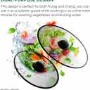 Stainless Steel Lid Splatter Screen - Set of 2: 8,2" & 10" - Frying Pan Oil Splash Guard