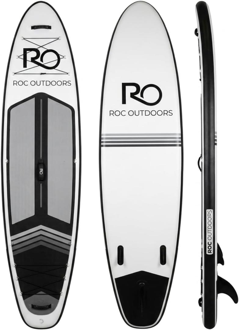 Roc Inflatable Stand Up Paddle Board with Premium SUP Paddle Board Accessories, Wide Stable Design, Non-Slip Comfort Deck for Youth & Adults