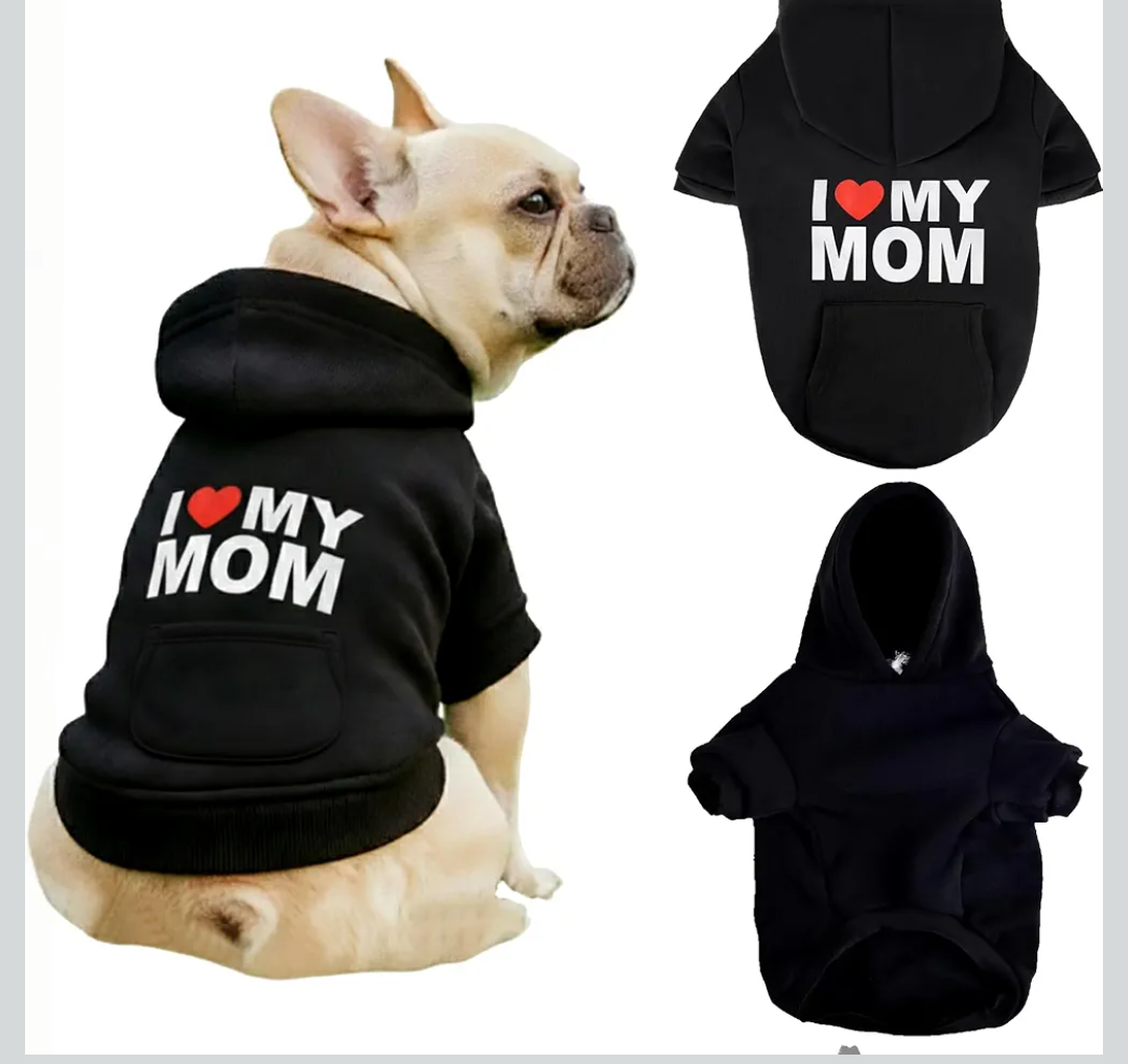 Personalized Name Dog Hoodie, Printed/Embroidered Puppy Sweater with Name/Text, Custom Pet Clothes Warm Winter Outfit for Dogs, Bright Puppy Sweatshirt, Pet Birthday Outfit, Gift for Dog Lovers, Size XXL, Black