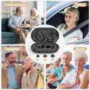 Hearing Aids, Hearing Aids for Seniors with Bluetooth, Rechargeable Hearing Aid with APP for People with Hearing Loss, 5 Levels of Volume Automatic Noise Cancellation, Clear Sound and Easy to Use, Black