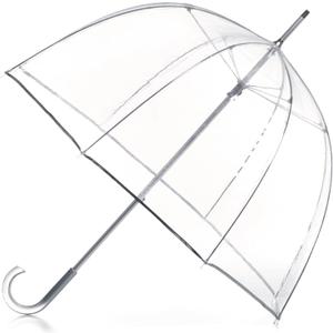 totes Adult Clear Bubble Umbrella with Dome Canopy and Lightweight Wind and Rain Protection