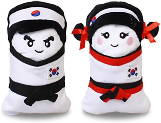 TAE-S Taekwondo Inspired Wash Cloth Transforms into Doll  Bathroom Hand Towels Set of 2  Luxurious Cotton Kids Towels with Hanging Loops  Ideal for On The Go, School, Home