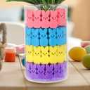 Lettry Easter Decorations, 64pcs Cute Sponge Bunnies Vase Filler, Spring Indoor Decor for Tiered Tray and Table Decorations