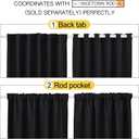 NICETOWN Halloween Black Blackout Living Room Curtains 84 inches Long, Black Out Curtain Panels for Bedroom - (Black Color) W52 x L84, 1 Pair, Thermal Insulated Blackout Draperies Window Treatment