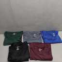 Real Essentials 5 Pack Men’s Active Quick Dry Mesh Crew Neck T Shirts | Athletic Short Sleeve Tee (3XL: Black, Red, Blue, Gray), (2XL: Green)