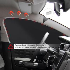 XCBYT Car Window Shades - 3Pcs Car Privacy Curtains - 100% Block Light Car Window Covers - Magnetic Side Window Sun Shade Keeps Cooler for Breastfeeding, Taking a nap, Changing Clothes, Camping