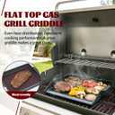 Upgraded 23"x16" Enamelled Cast Iron Griddle, 2.56" High Sidewalls, Heavy-Duty Nonstick Flat Top with Dual Handles, Universal for Gas/Charcoal Grill & Stove Top