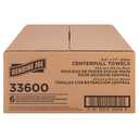Genuine Joe Centerpull Towels, 3" Core, 1-Ply, 8.13" x 7.56", 600 Sheets/Roll, 6 Count