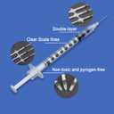 1ml Syringe with Needle,30G 1cc 5/16 Inch 8mm Needle and Syringe,Individually Wrapped,Pack of 100