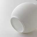Minimalist White Ceramic Farmhouse Vase, Rustic Design for Home and Living Room Decor, Table, Bathroom, Holiday & Weddings (Ball-White)