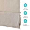 Joydeco No Drill Roman Shades, Light Filtering, 57" W x 72" H, Beige